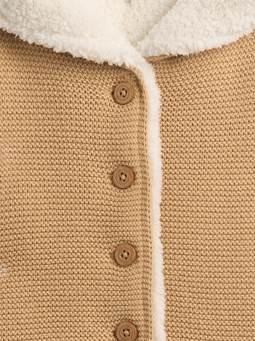 GAP BABY SHERPA - SUÉTER CON GORRO AFELPADO