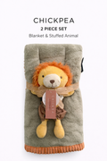 CHICKPEA - SET DE COBIJA Y ANIMAL DE PELUCHE PARA BEBÉ