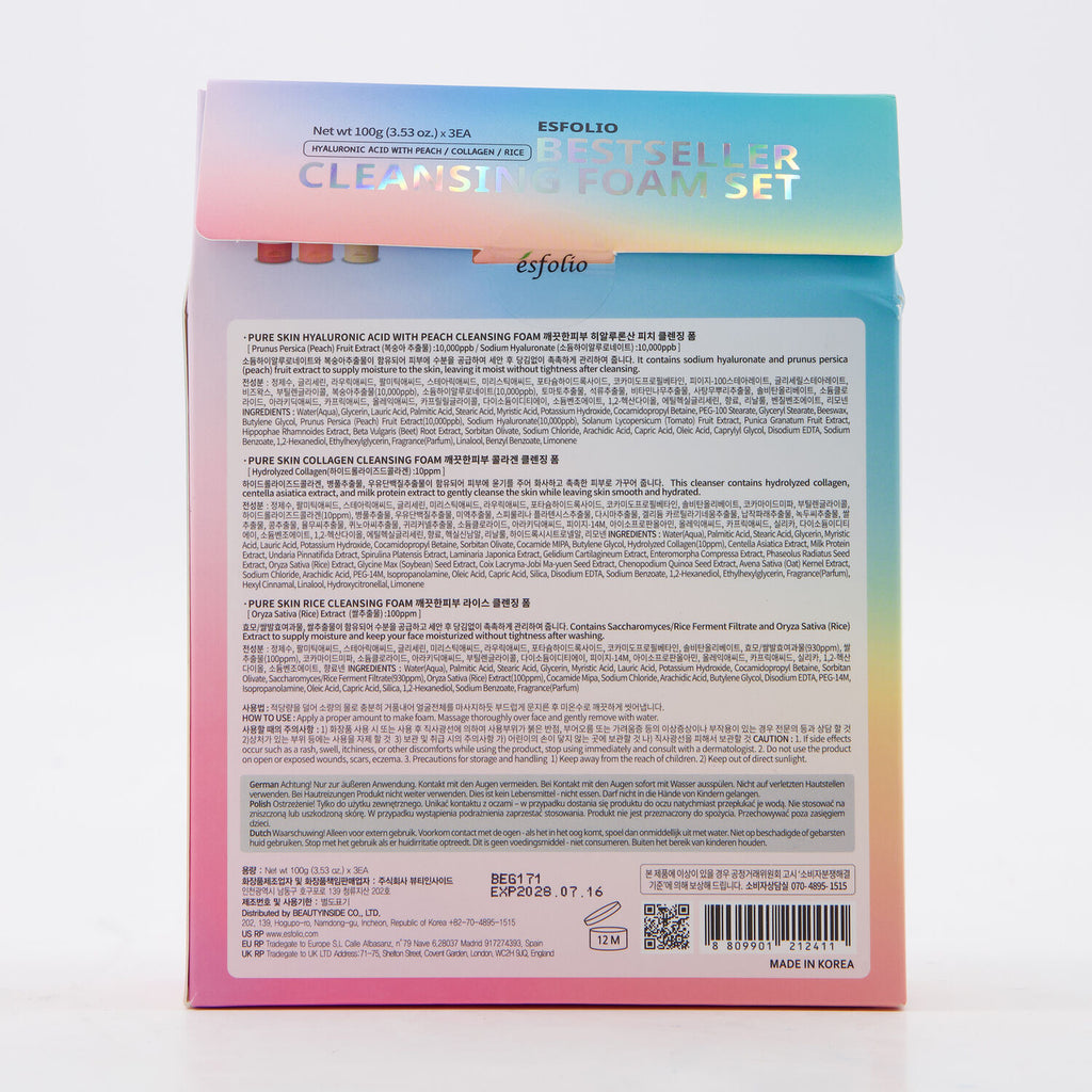 ESFOLIO – SET DE ESPUMAS LIMPIADORAS (3 piezas)