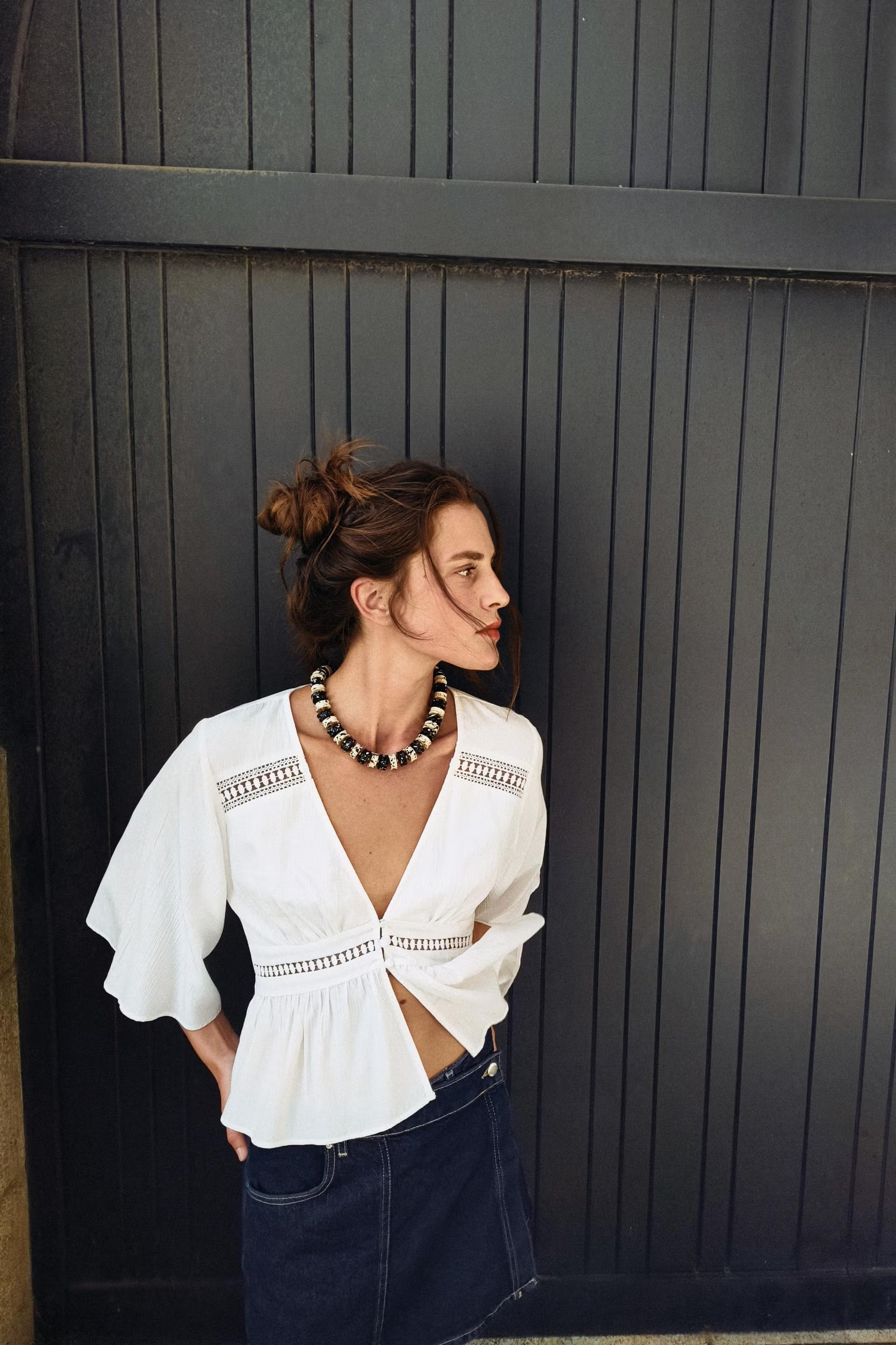 ZARA - BLUSA BLANCA PARA MUJER