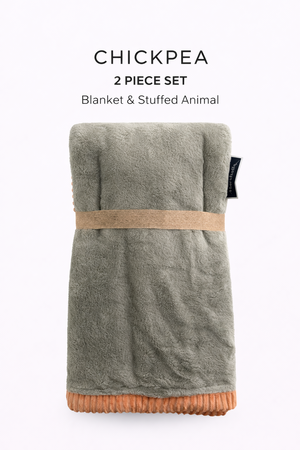 CHICKPEA - SET DE COBIJA Y ANIMAL DE PELUCHE PARA BEBÉ