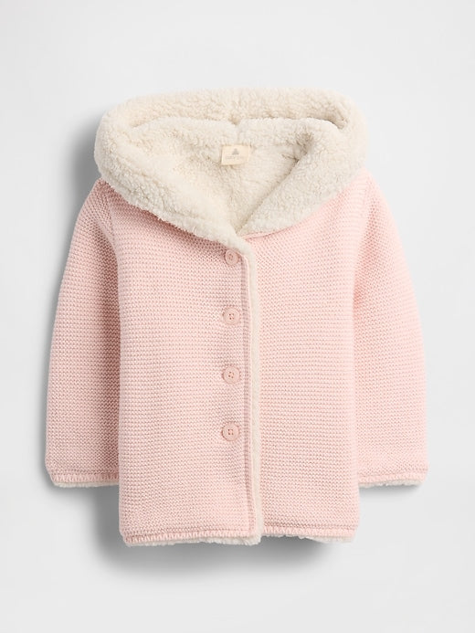 GAP BABY SHERPA - SUÉTER CON GORRO AFELPADO