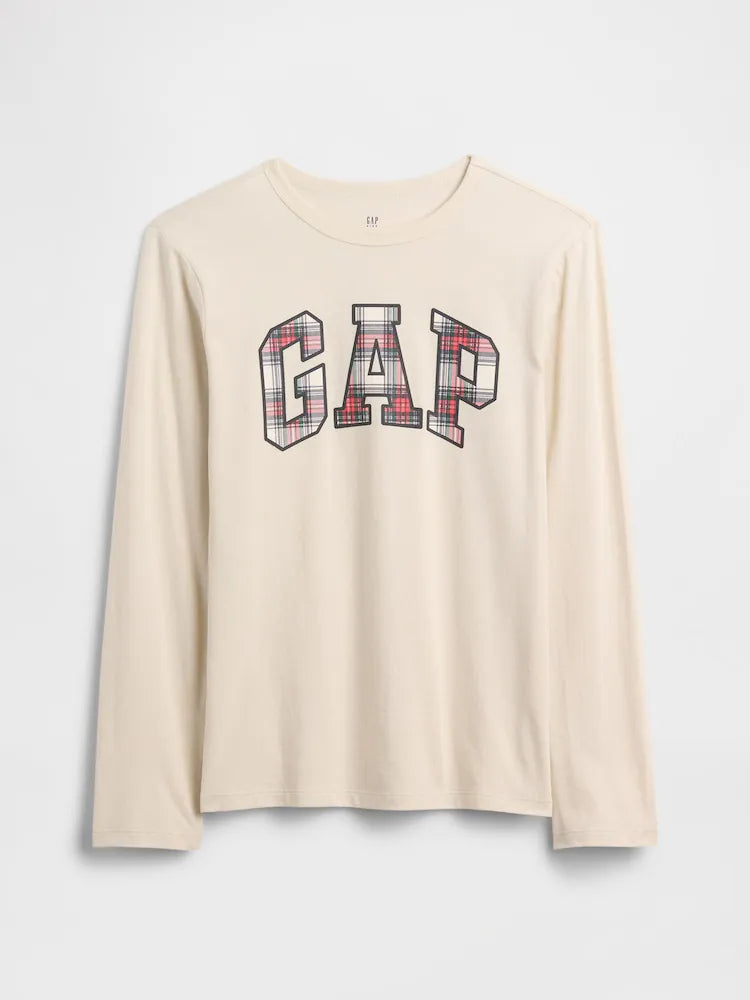 GAP KIDS - CAMISETA MANGA LARGA CON LOGO PARA NIÑO