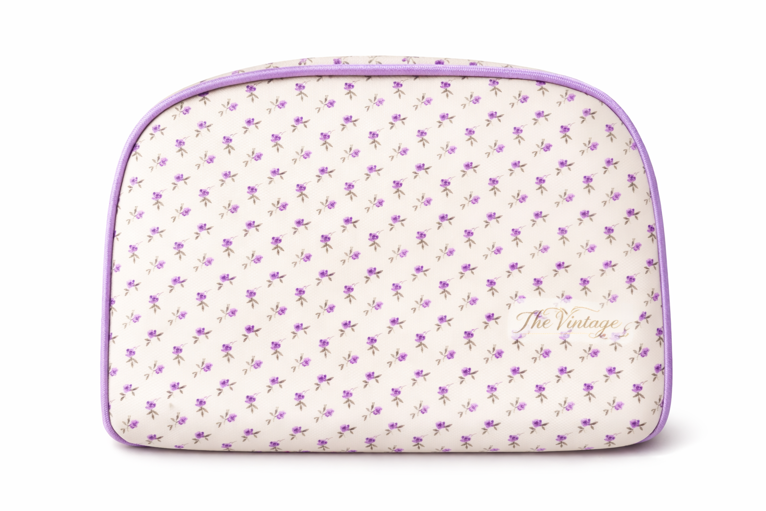 THE VINTAGE - COSMETIQUERA DISEÑO CON FLORES MORADAS