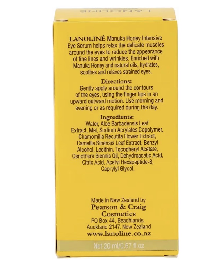 LANOLINE MANUKA HONEY - SUERO INTENSIVO ANTI ENVEJECIMIENTO PARA LOS OJOS