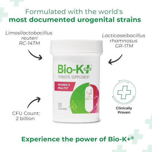 BIO K+ - PROBIÓTICO PARA LA SALUD VAGINAL Y URINARIA (SALUD DE LA MUJER)