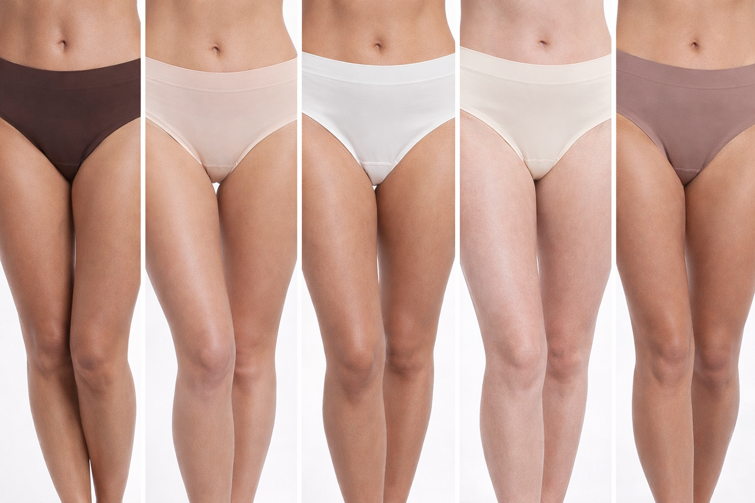 Danskin Seamless Bikini Underwear – 5 Pack (Comfort Fit)