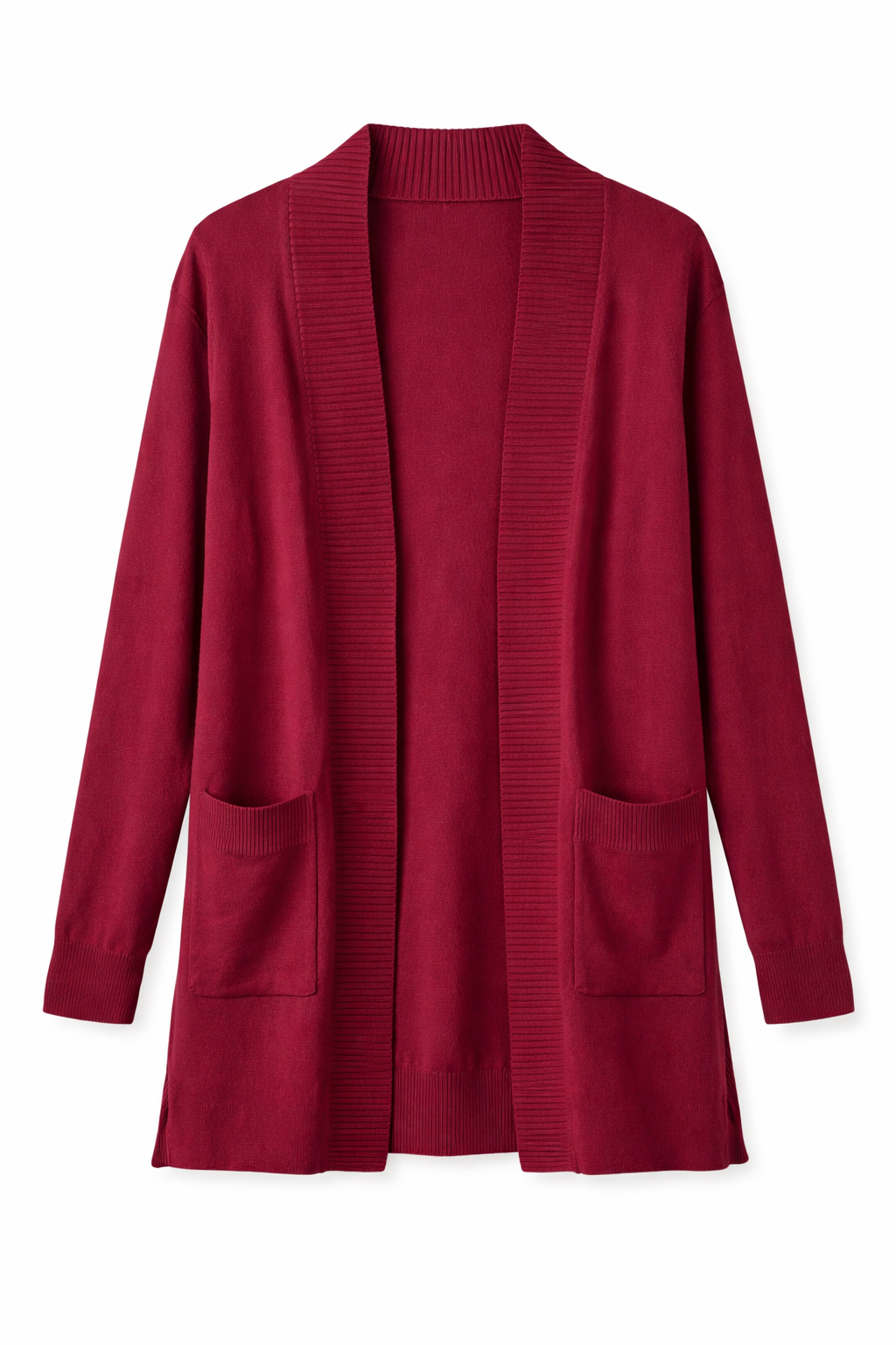 VOLANLIMO - CARDIGAN COLOR VINO PARA MUJER
