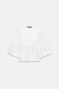 ZARA - BLUSA BLANCA PARA MUJER