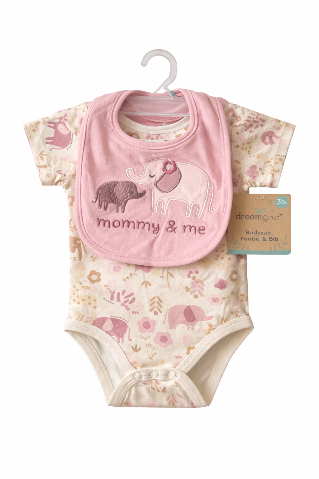 Dreamgro “Mommy & Me” baby gift set - Body and bib