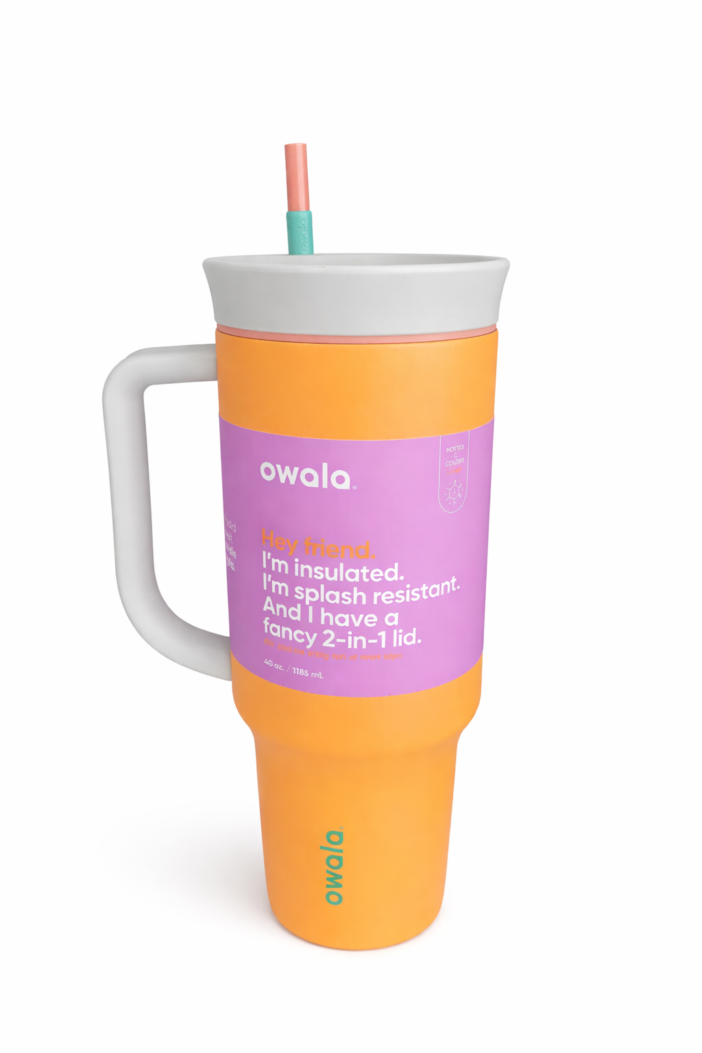 Owala - Insulated Tumbler with Handle & 2-in-1 Lid – Trendy Colorway