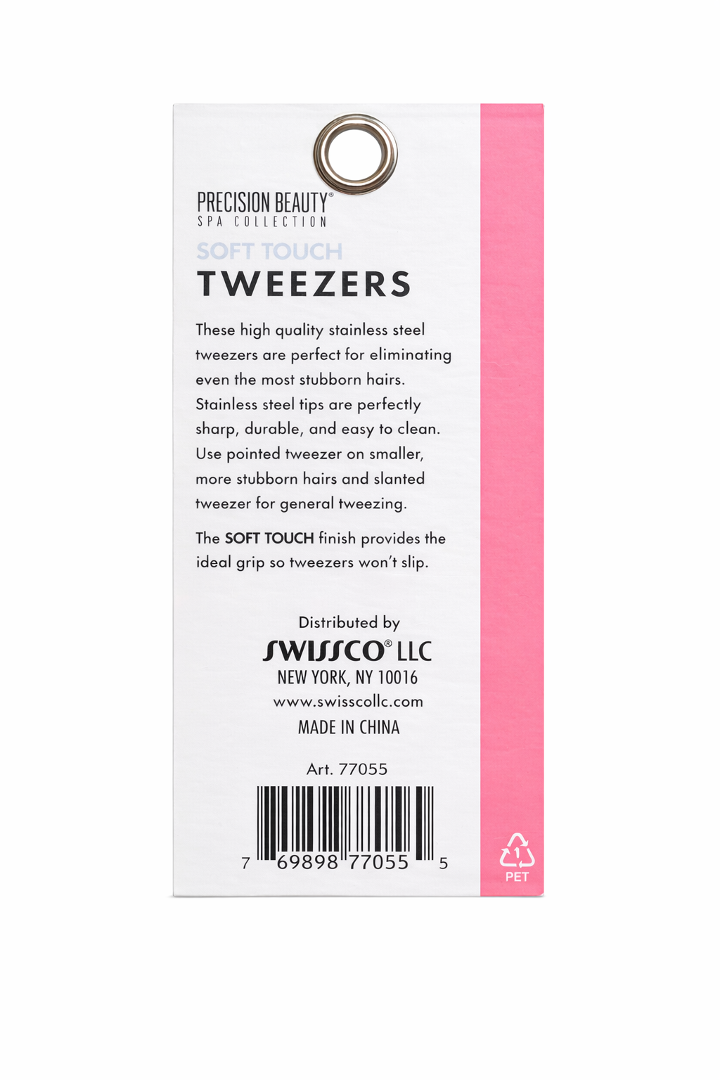 PRECISION BEAUTY - JUEGO DE PINZAS, ACERO INOXIDABLE DE CALIDAD PROFESIONAL (PUNTAS INCLINADAS Y PUNTIAGUDAS)