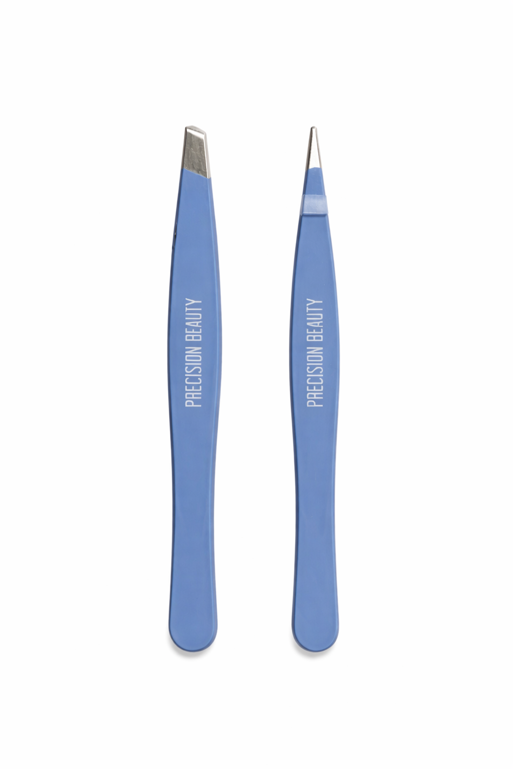 PRECISION BEAUTY - JUEGO DE PINZAS, ACERO INOXIDABLE DE CALIDAD PROFESIONAL (PUNTAS INCLINADAS Y PUNTIAGUDAS)