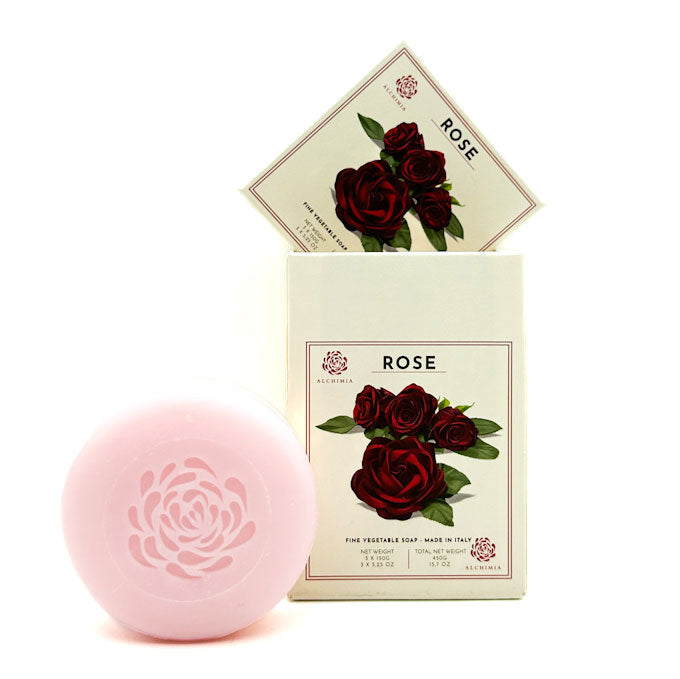 ROSE - JABONES DE BARRA VEGETALES (JABONES ITALIANOS SET DE 3)