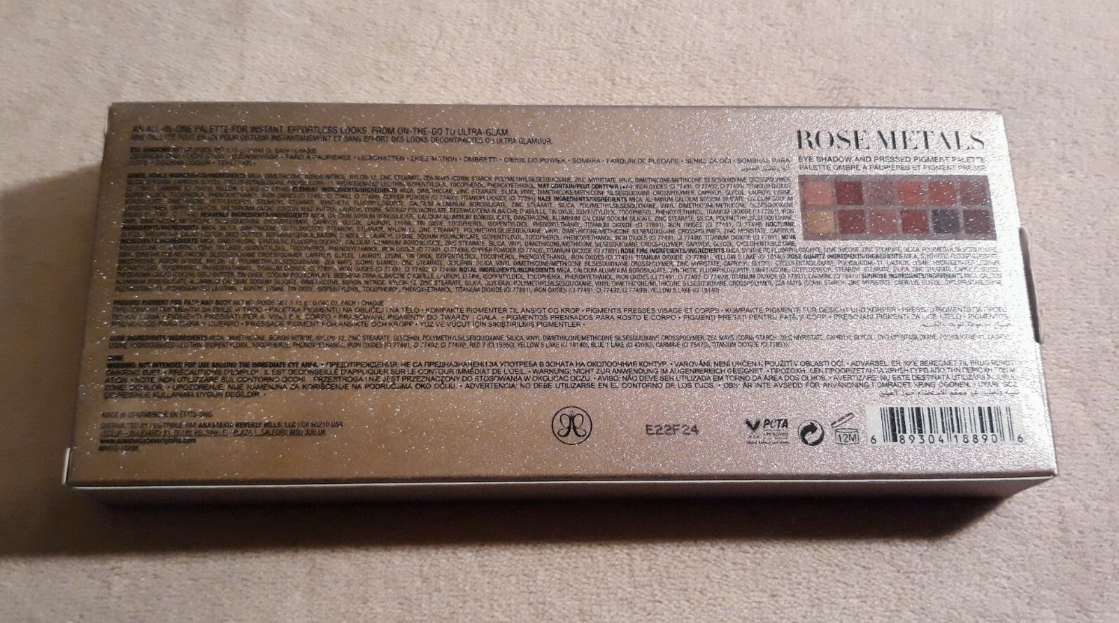 Anastasia Beverly Hills Rose Metals Eyeshadow Palette – Metallic, Matte & Shimmer Shades