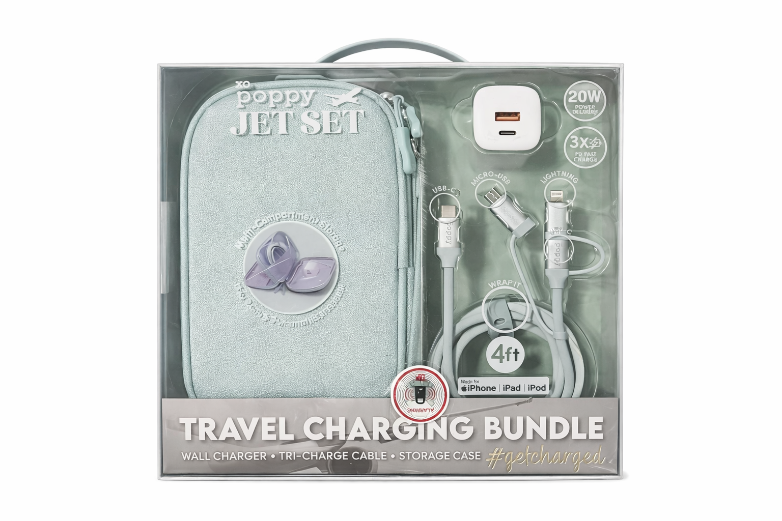 XO POPPY JET SET – SET DE CARGADORES PARA VIAJE