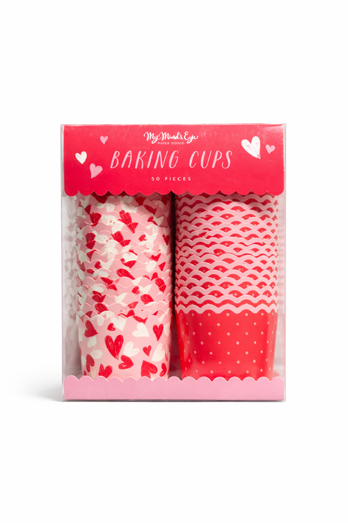 BAKING CUPS - VASOS DECORATIVOS PARA CUPCAKES (50 VASOS CADA SET) | DISEÑO DE CORAZONES