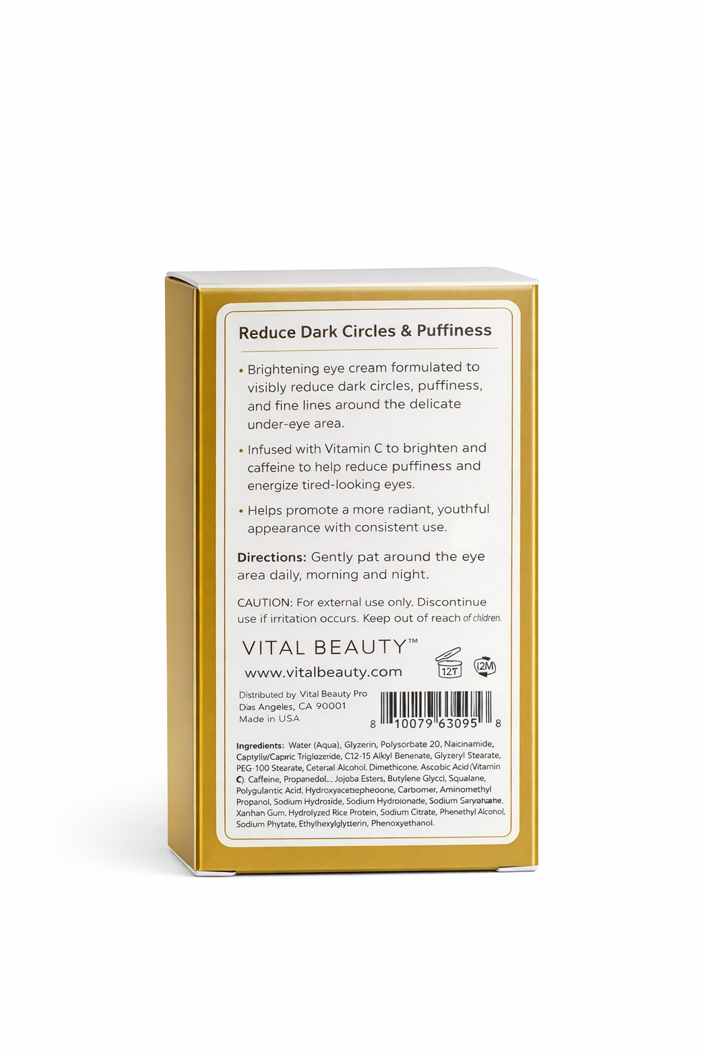 VITAL BEAUTY - CREMA PARA EL CONTORNO DE OJOS (HIDRATACIÓN Y BRILLO)