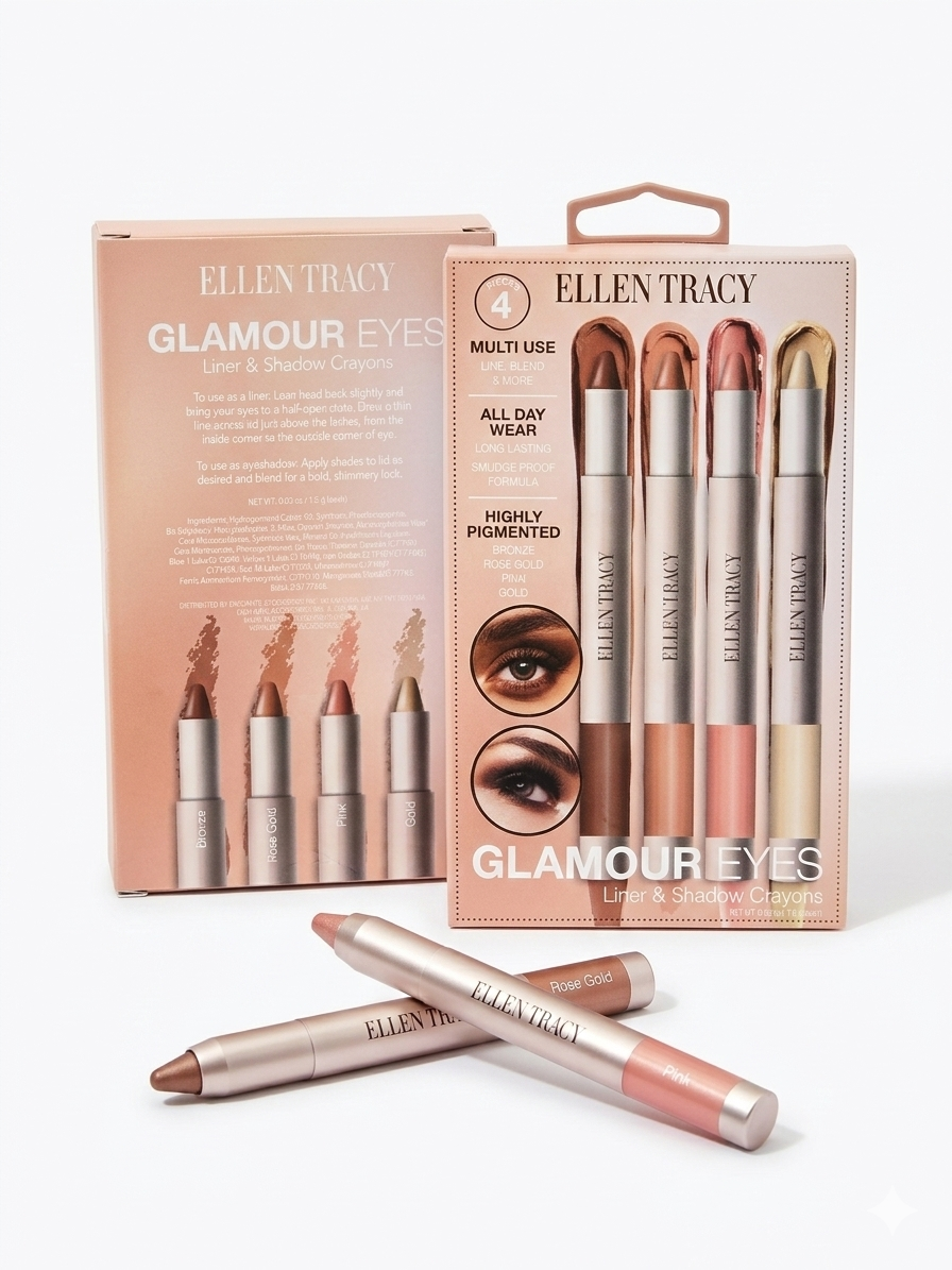 ELLEN TRACY - CRAYONES DELINEADORES Y SOMBRAS PARA LOS OJOS