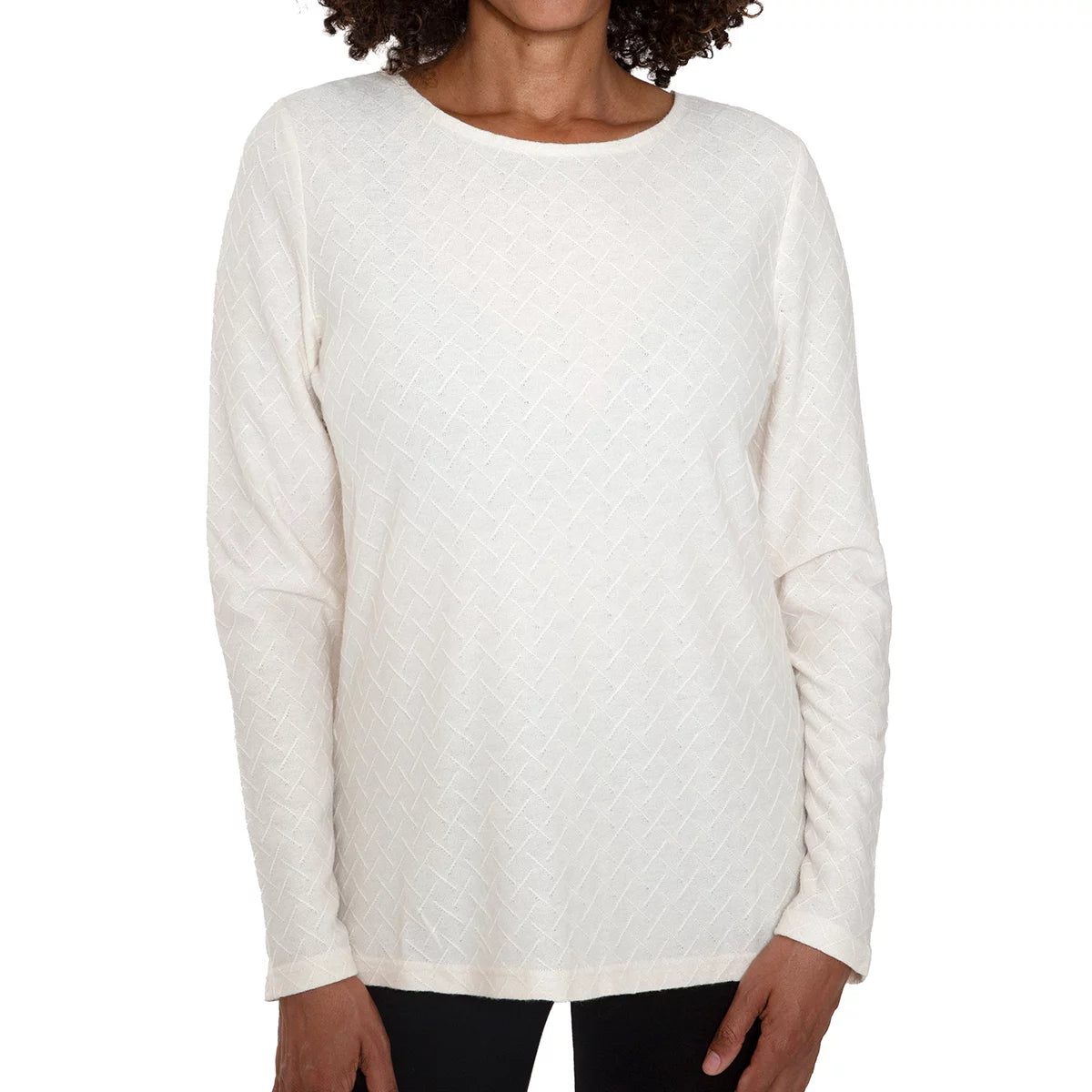 MARIO SERRANI - BLUSA DE MANGA LARGA TEXTURIZADA