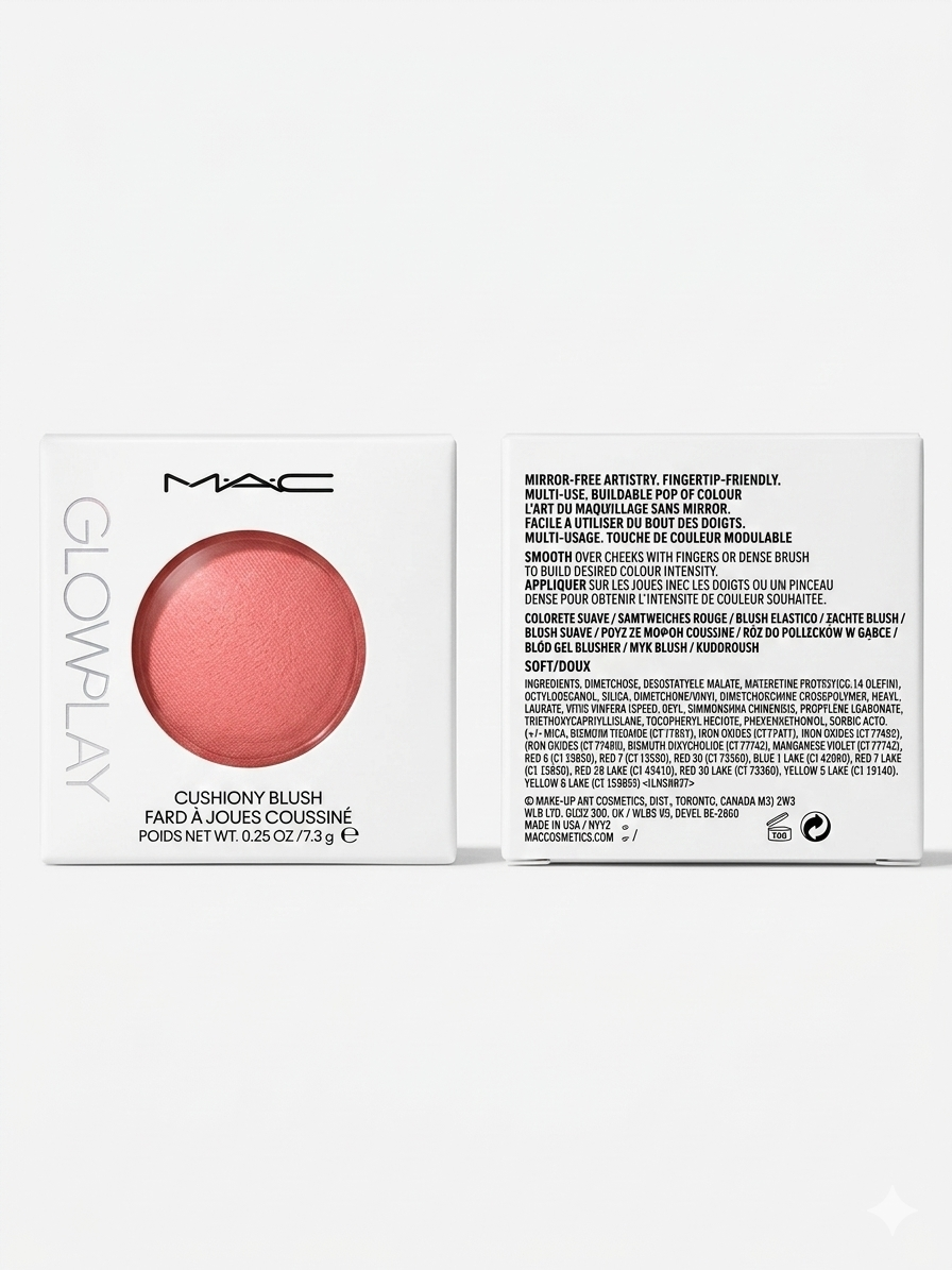 MAC COSMETICS - RUBOR BRILLOSO (COLOR:CUSHIONY THAT’S PEACHY)
