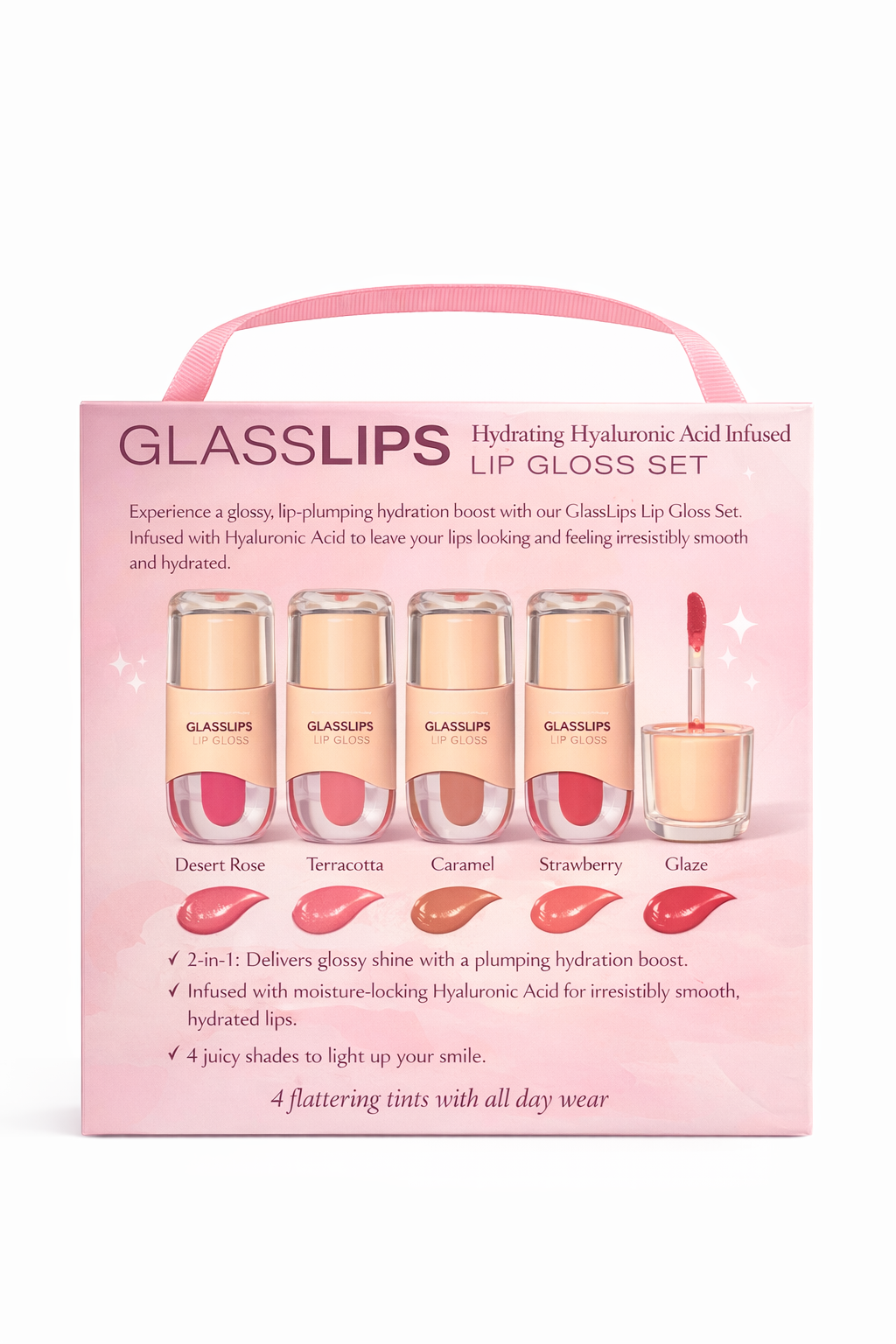GLASSLIPS - LABIALES CON BRILLO (SET DE LIP GLOSS HIDRATANTES CON HIALURÓNICO)