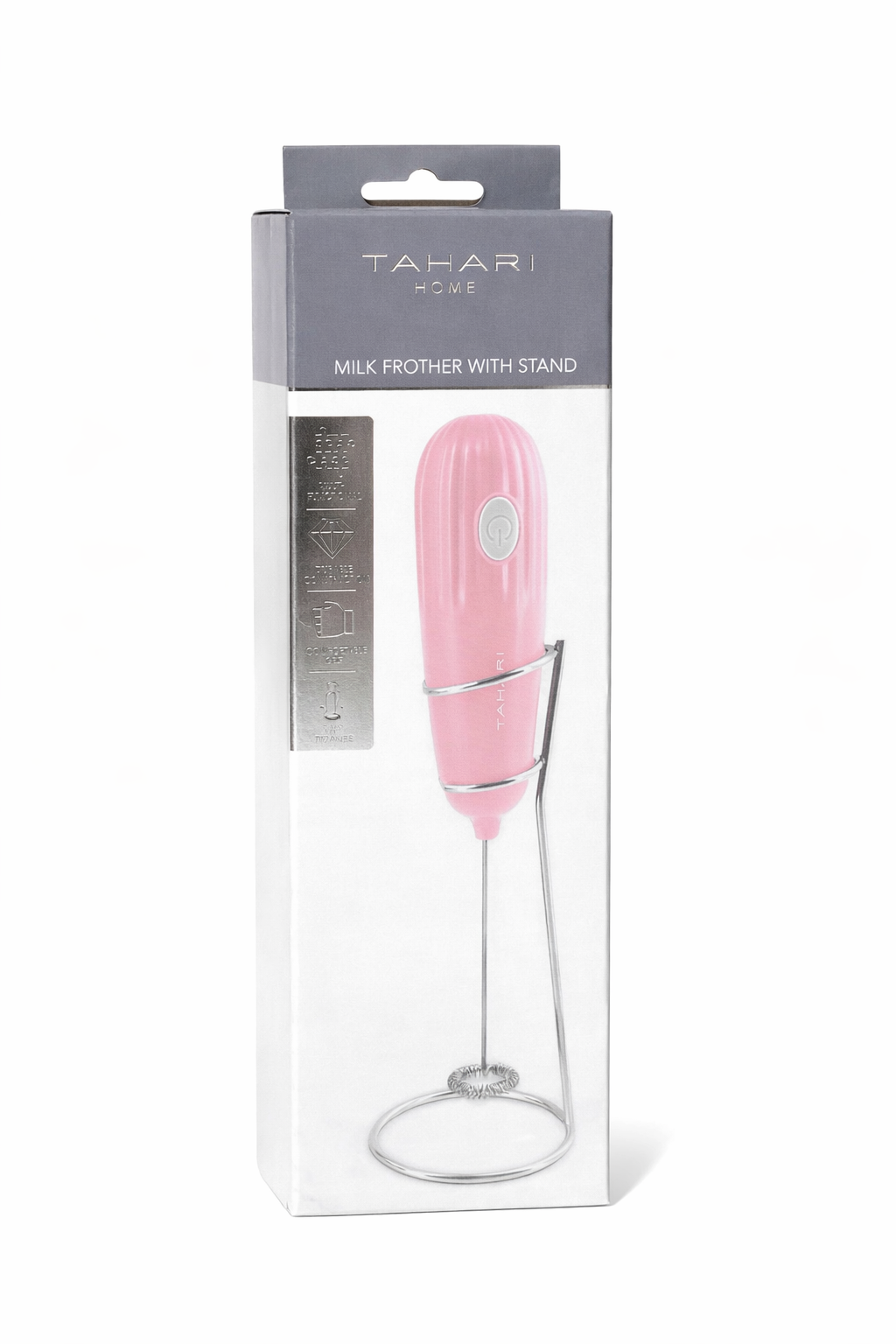 TAHARI - BATIDOR MANUAL ELÉCTRICO ROSADO