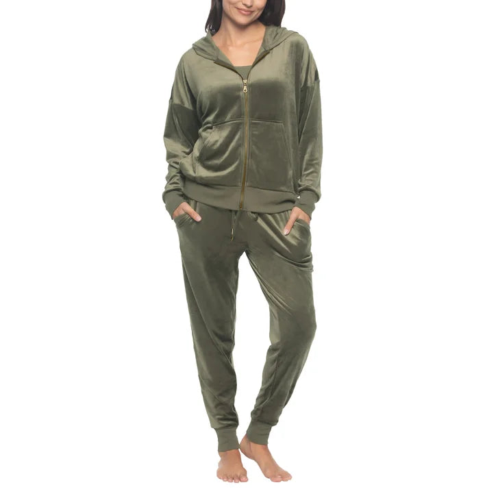 VELOUR - CONJUNTO DE SUDADERA CON GORRO Y JOGGER