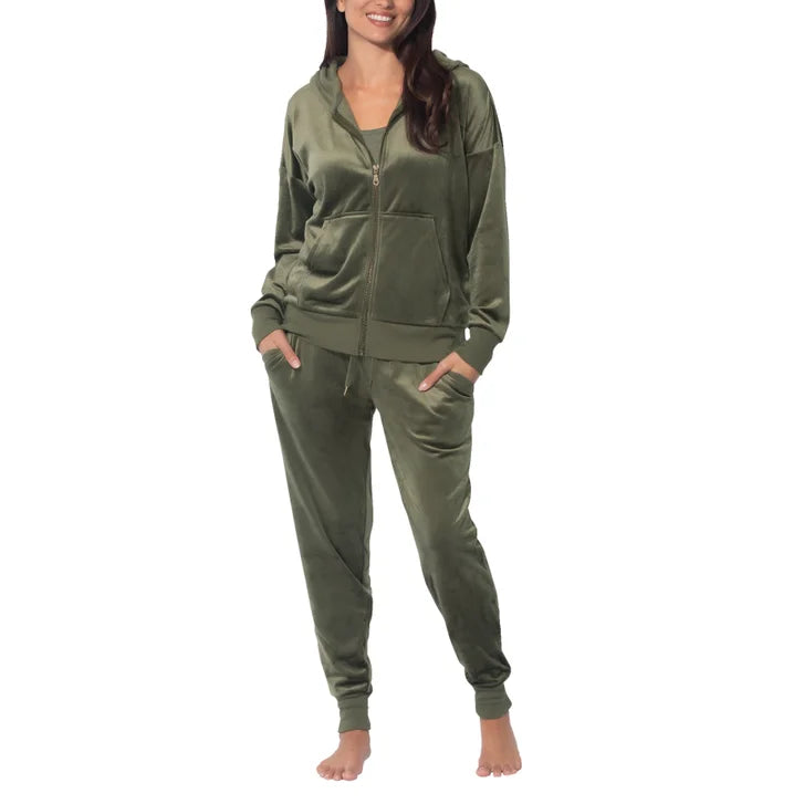 VELOUR - CONJUNTO DE SUDADERA CON GORRO Y JOGGER