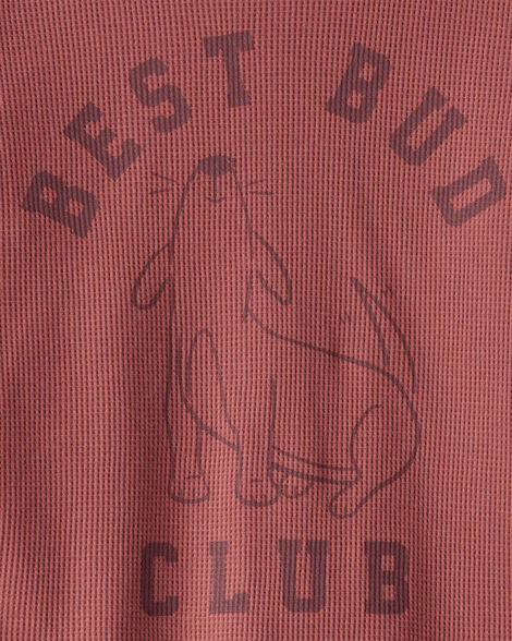 CARTER’S BABY - CONJUNTO DE CAMISETA Y PANTALÓN DE MANGA LARGA CON DISEÑO DE PERRO (1 PIEZA PARA BEBÉ NIÑO BEST BUD:COLOR MARRÓN)