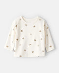 CARTER’S BABY - CAMISETA DE MANGA LARGA CON DISEÑO DE PASTELITOS (1 PIEZA PARA BEBÉ NIÑO:COLOR CREMA)