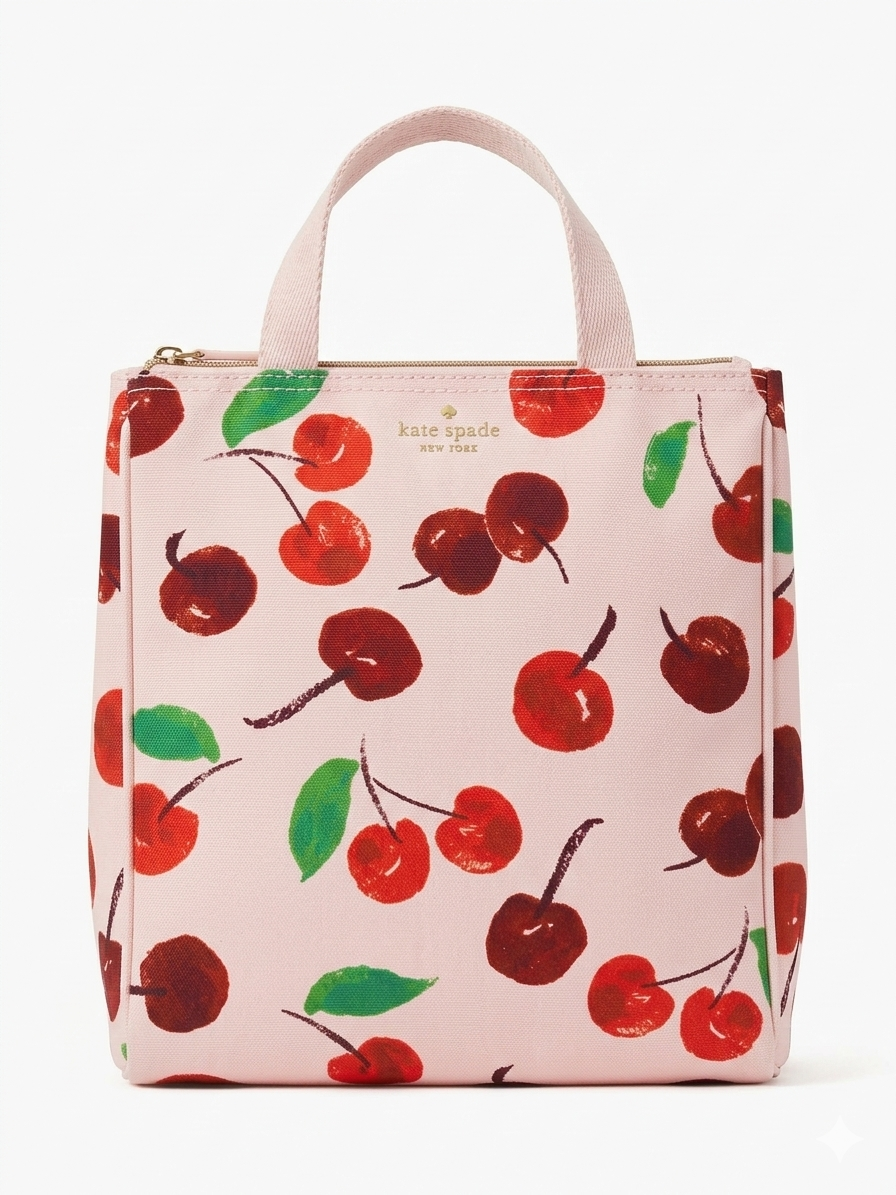 KATE SPADE NEW YORK - LONCHERA PARA ALIMENTOS Ó BEBIDAS FRÍAS (DISEÑO DE CEREZAS)