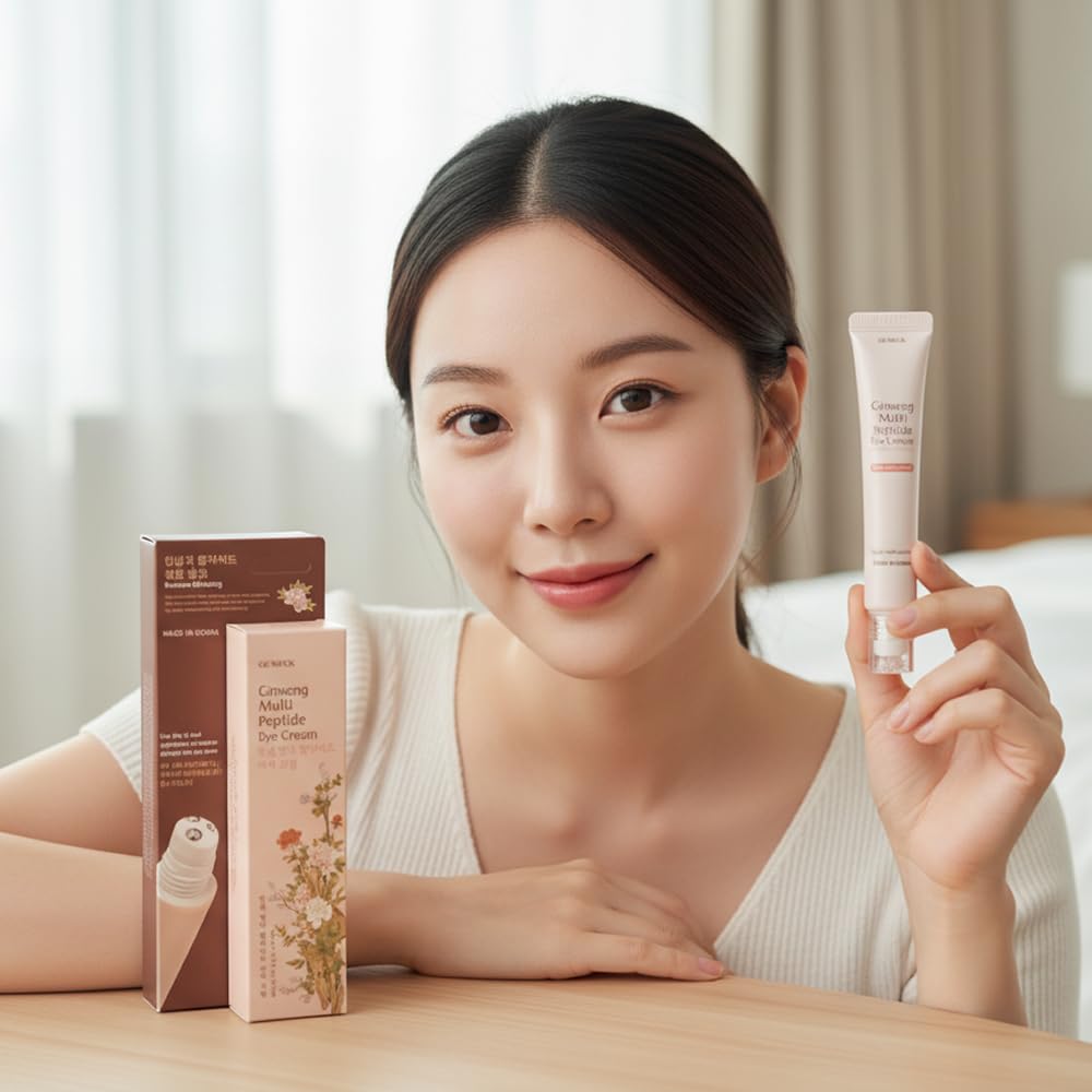 Ginseng Multi Peptide Eye Cream with Massage Roller, 30ml